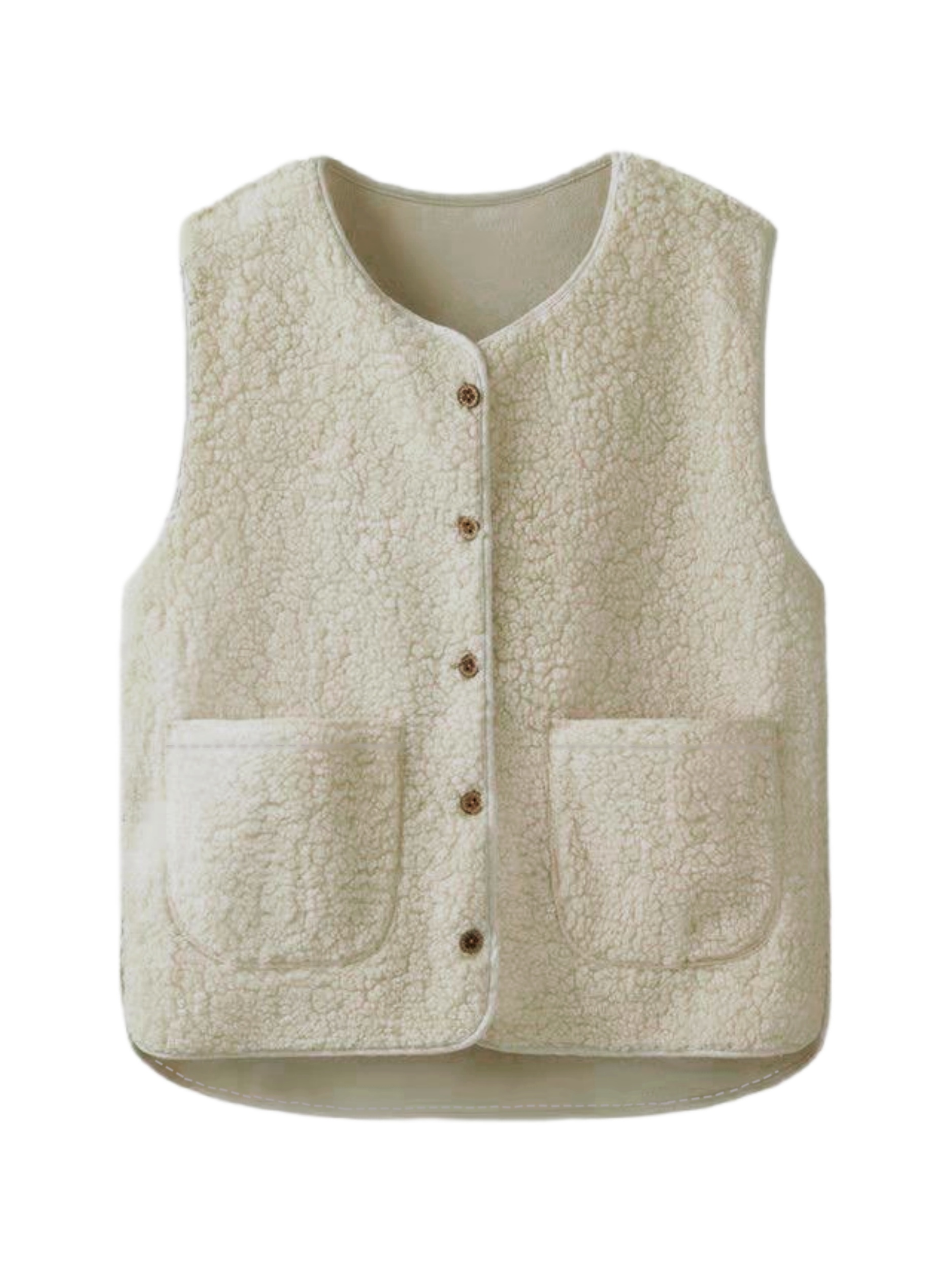 solid button front vest casual sleeveless vest with pockets womens clothing details 8