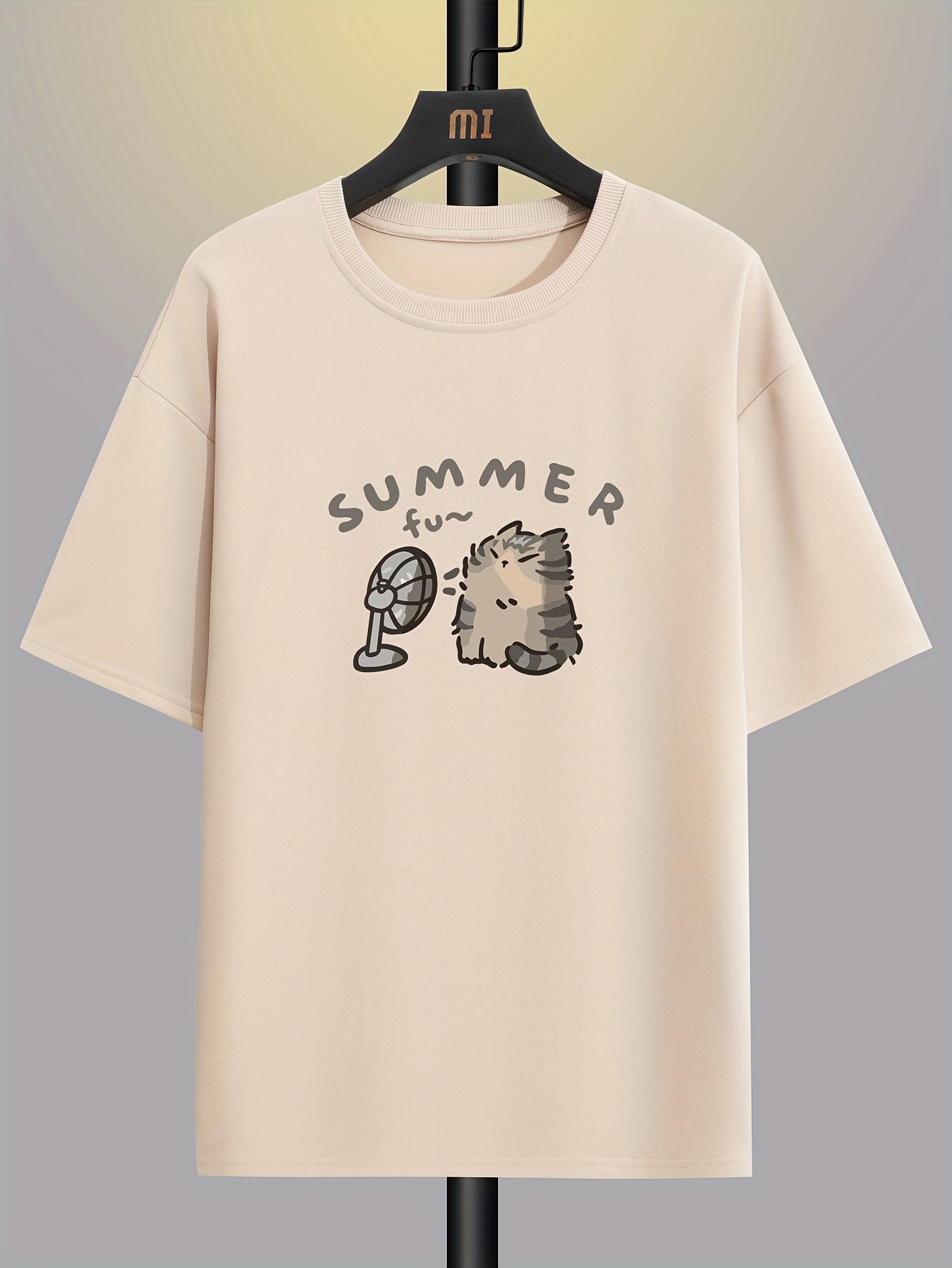 mens cartoon summer graphic short sleeve t shirt comfy stretchy trendy tees for summer casual daily style fashion clothing details 5