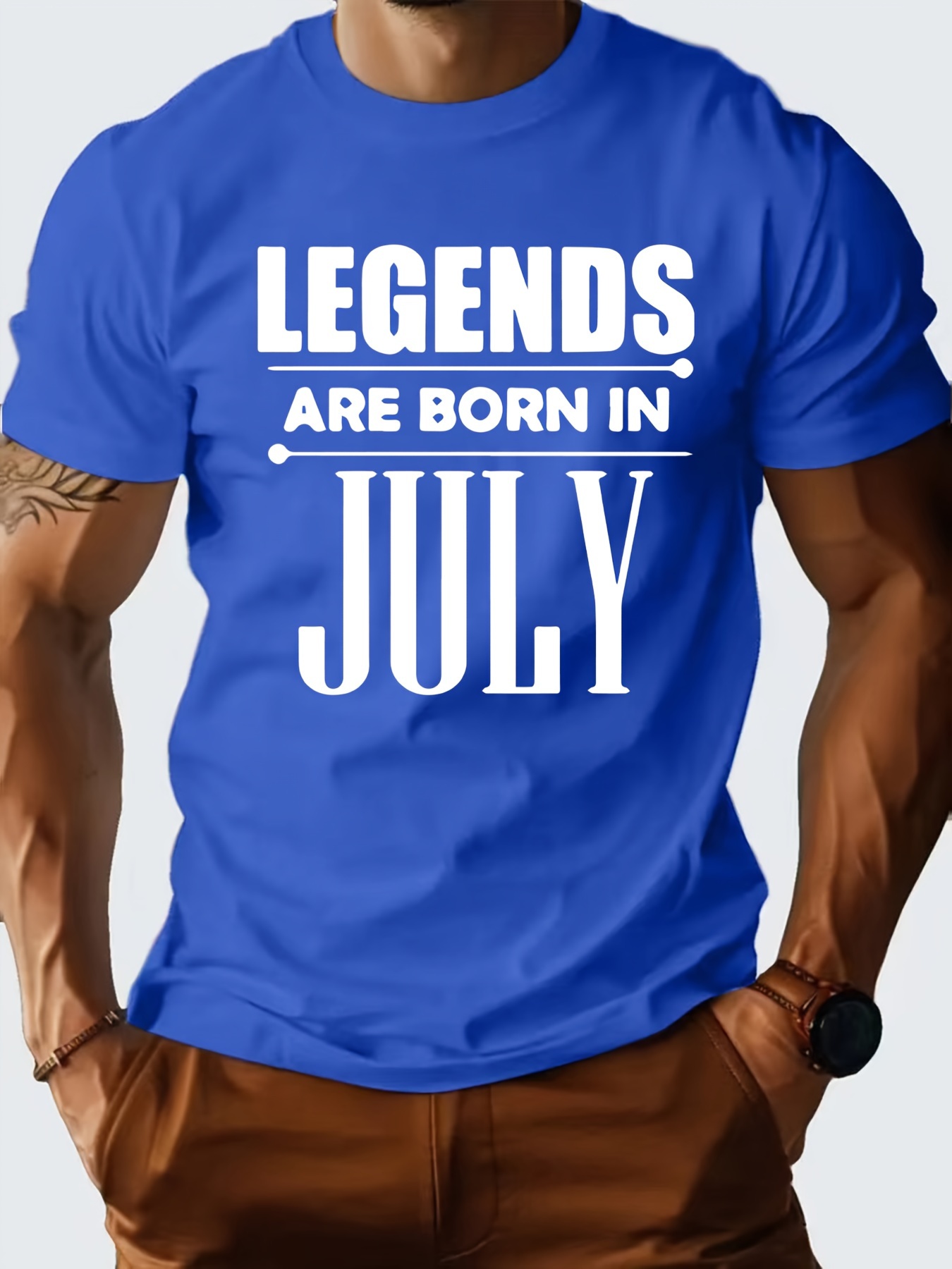 legend was born in july letter printing mens novel graphic design t shirts summer leisure and comfortable t shirts mens shirts for daily activities details 5