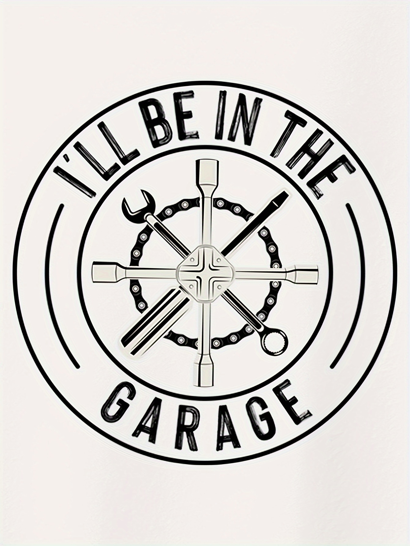 ill be in the garage print tee shirt tees for men casual short sleeve t shirt for summer details 2