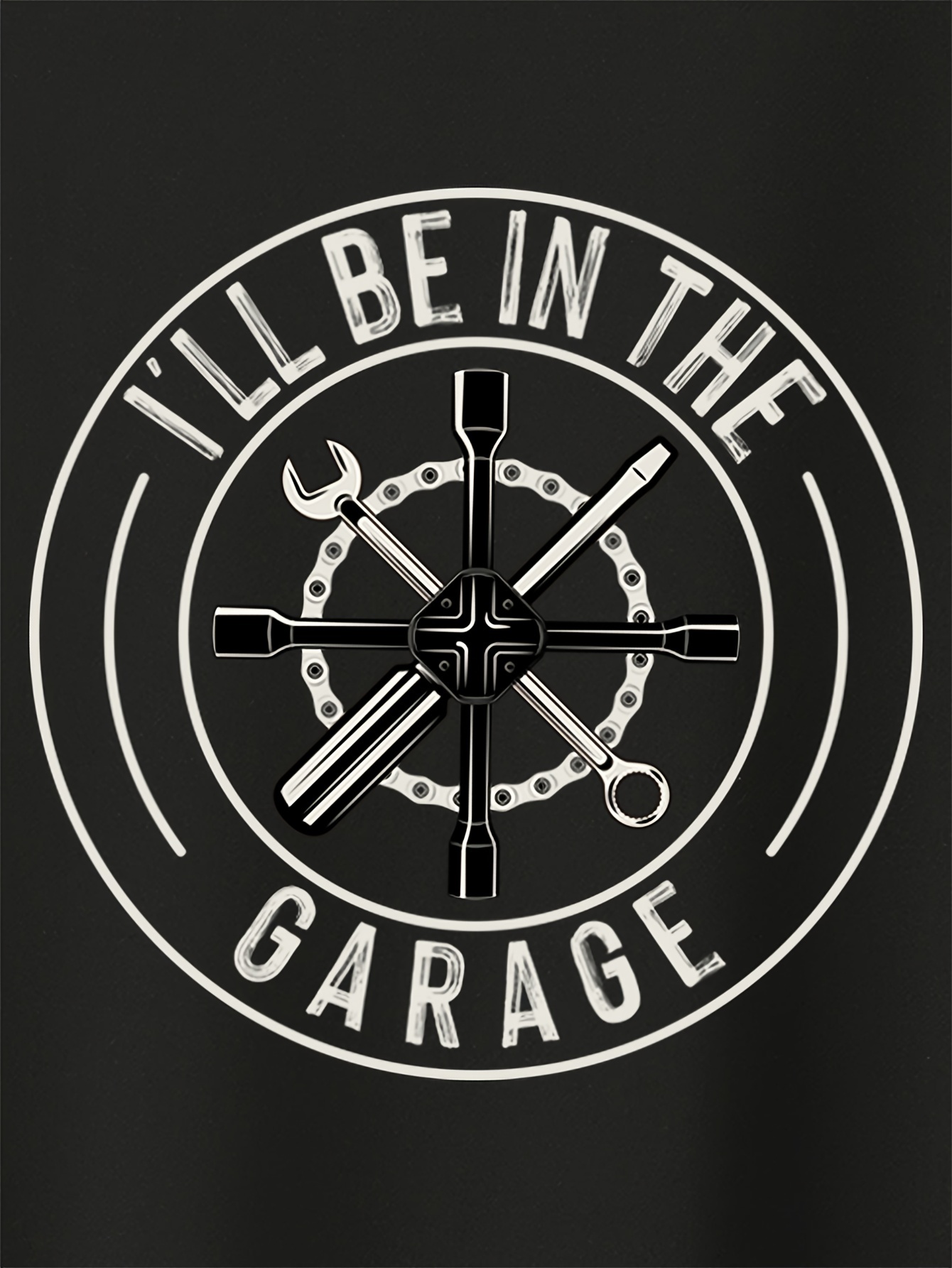 ill be in the garage print tee shirt tees for men casual short sleeve t shirt for summer details 7