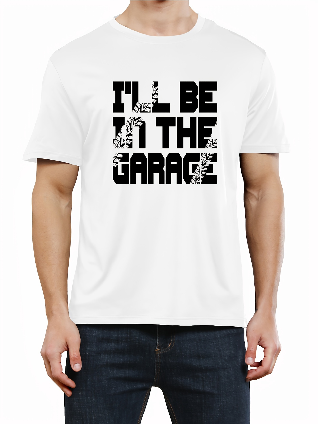 ill be in the garage print tee shirt tees for men casual short sleeve t shirt for summer details 10