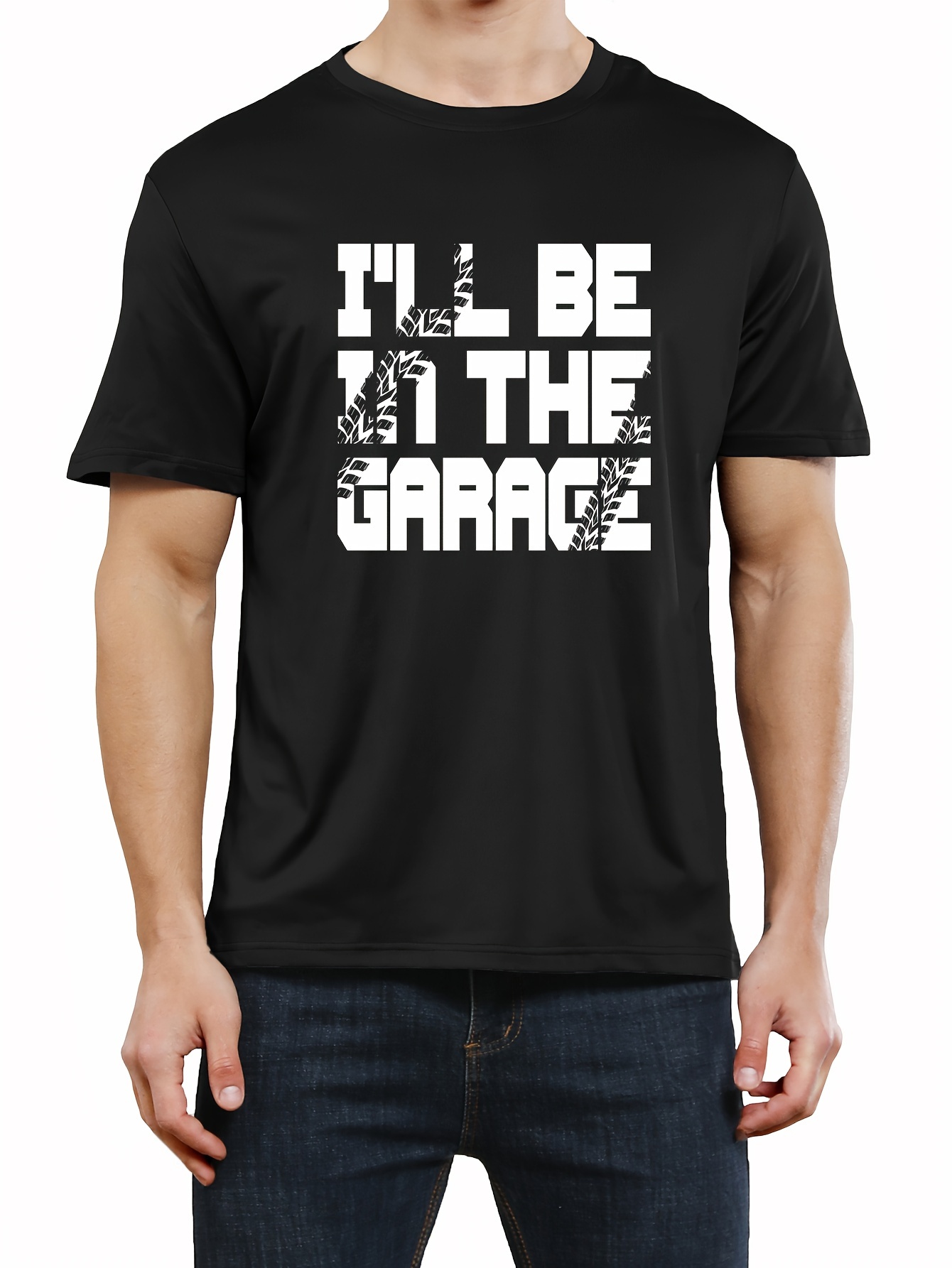 ill be in the garage print tee shirt tees for men casual short sleeve t shirt for summer details 15