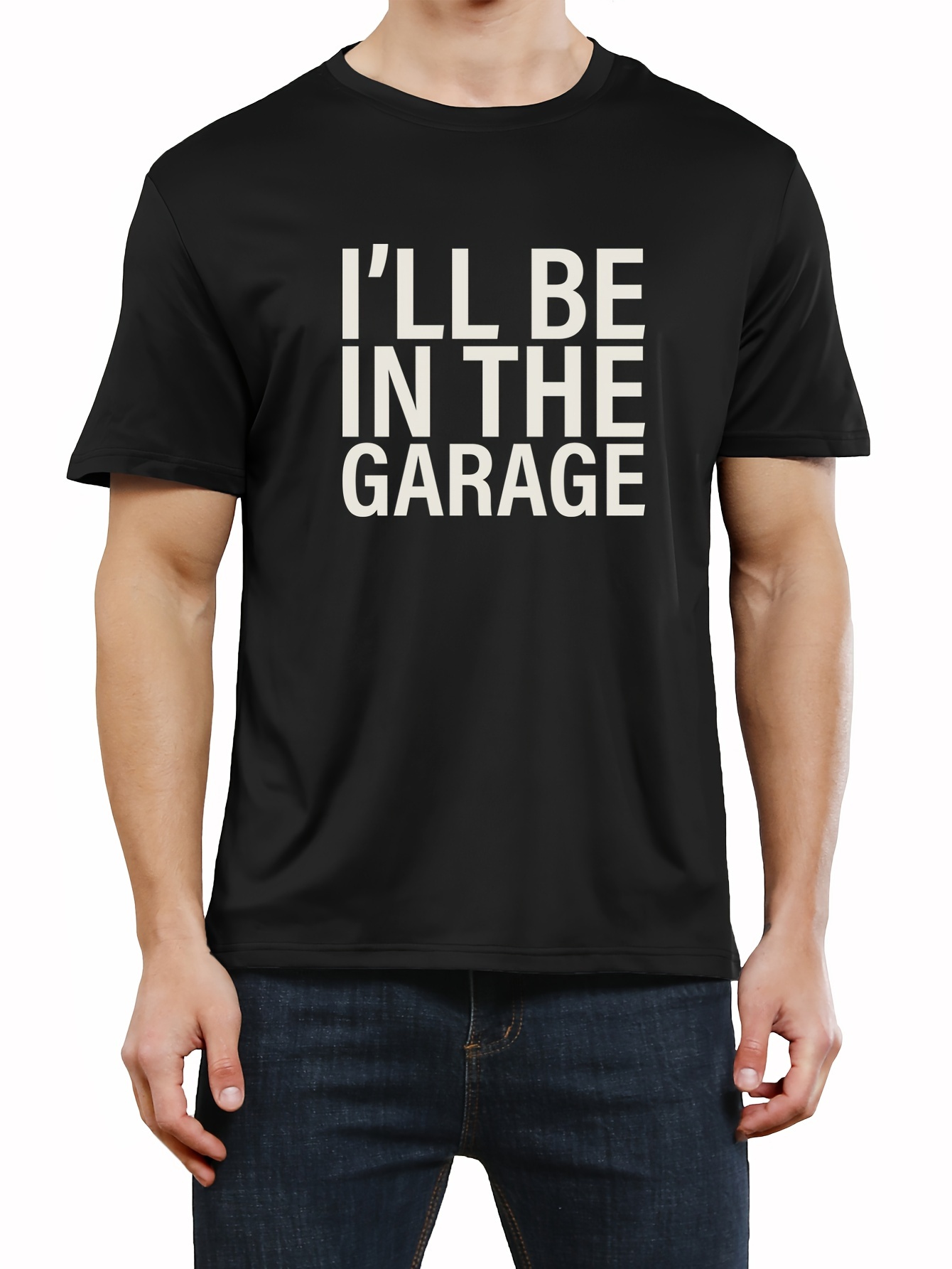 ill be in the garage print tee shirt tees for men casual short sleeve t shirt for summer details 25