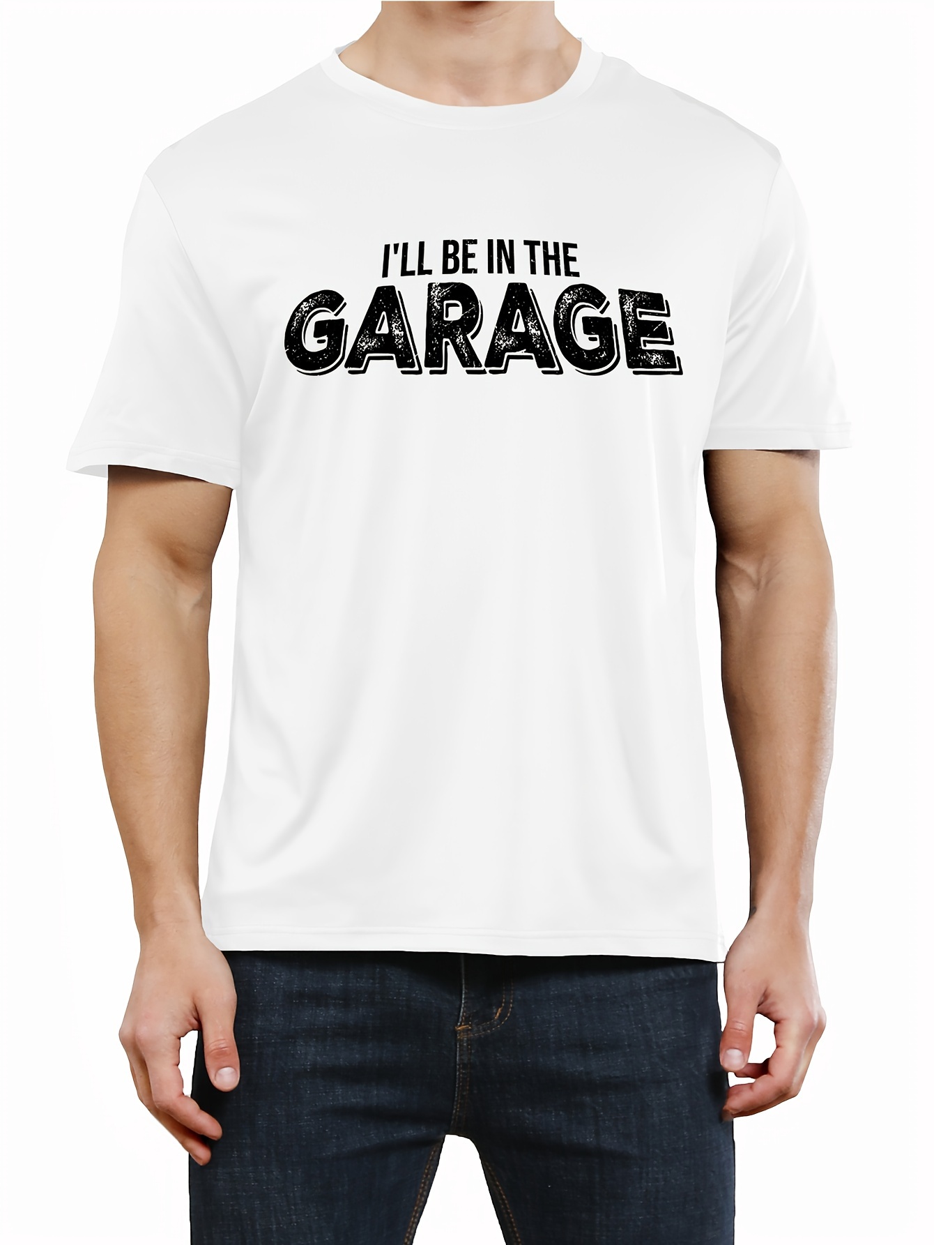 ill be in the garage print tee shirt tees for men casual short sleeve t shirt for summer details 30