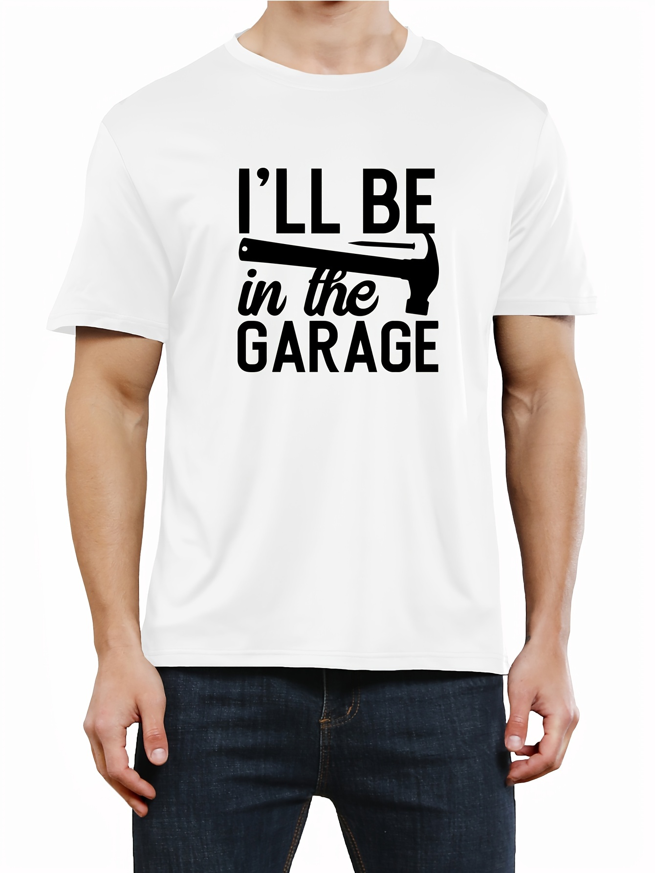 ill be in the garage print tee shirt tees for men casual short sleeve t shirt for summer details 40