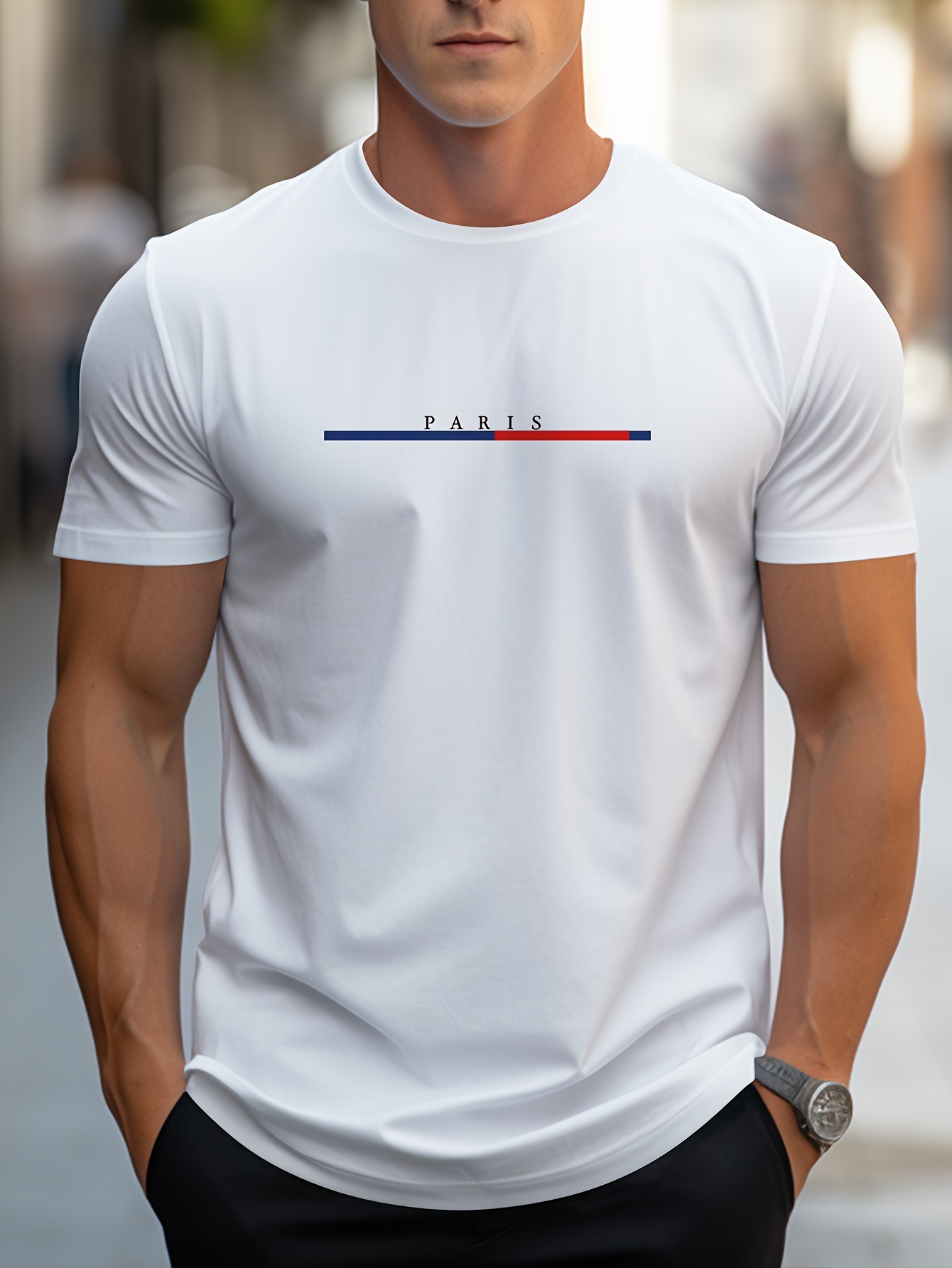 paris logo graphic print mens novel graphic design t shirt casual comfy tees for summer mens clothing tops for daily activities details 30