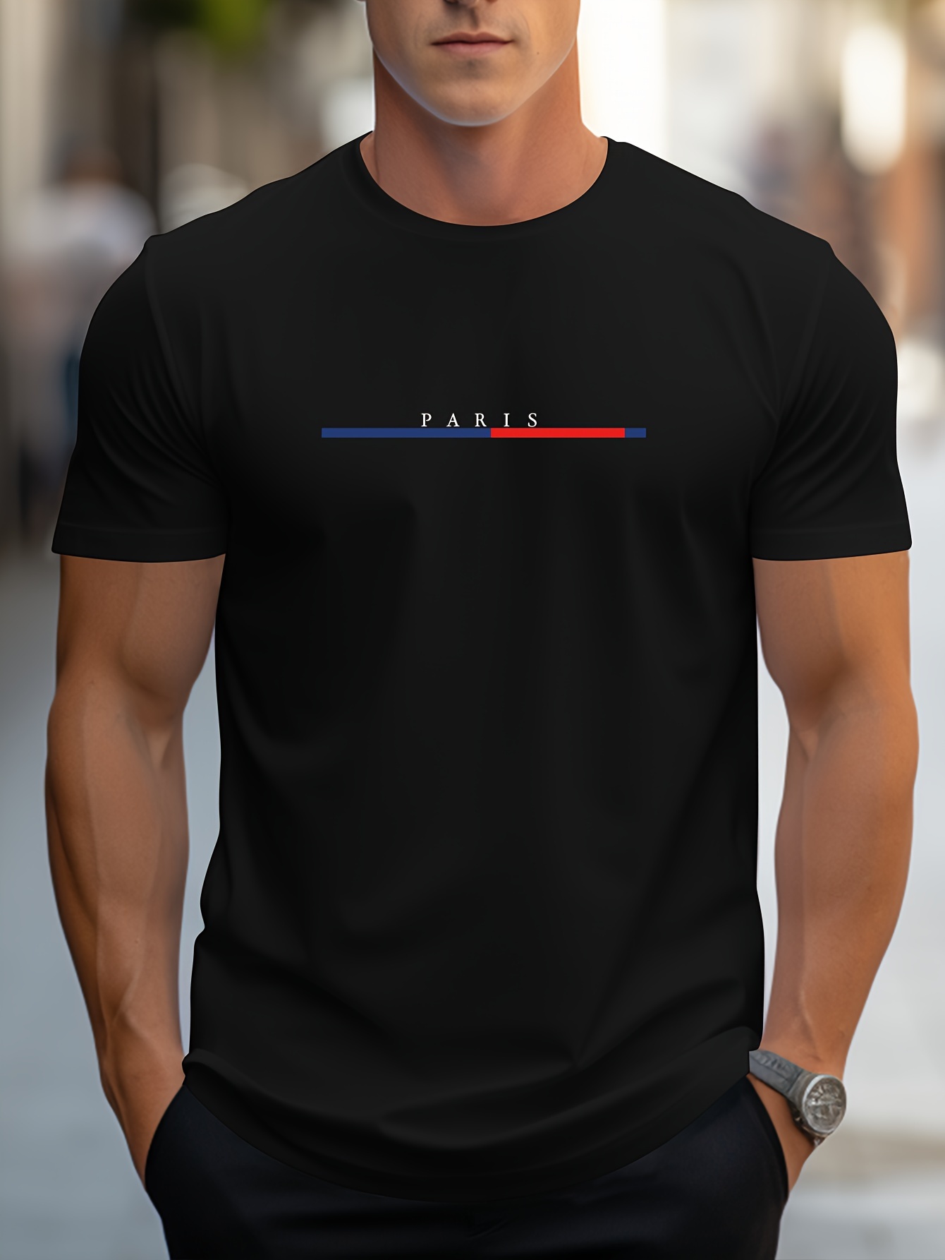 paris logo graphic print mens novel graphic design t shirt casual comfy tees for summer mens clothing tops for daily activities details 36