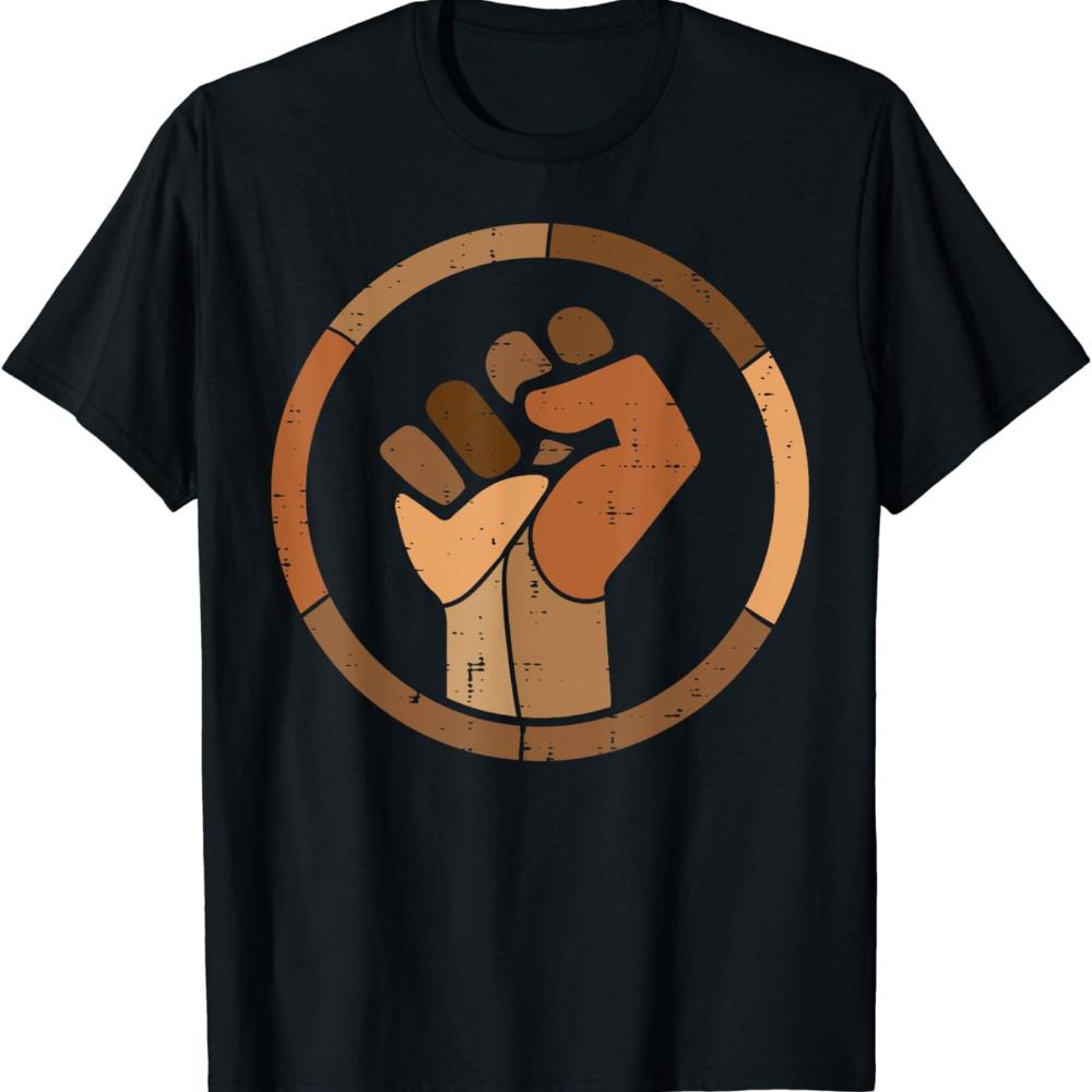 black history melanin fist   men women kids t shirt details 0