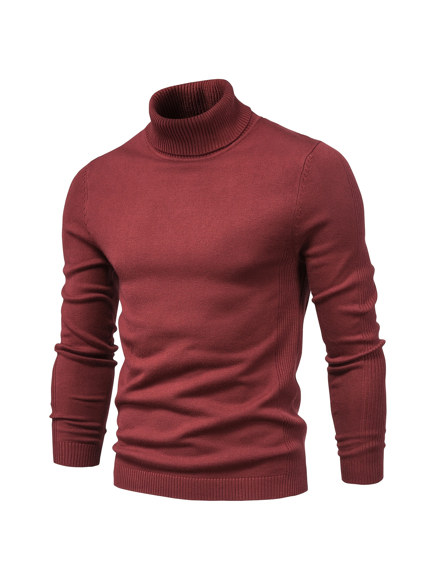 all match best sellers autumn winter pullover men solid turtleneck sweaters details 10