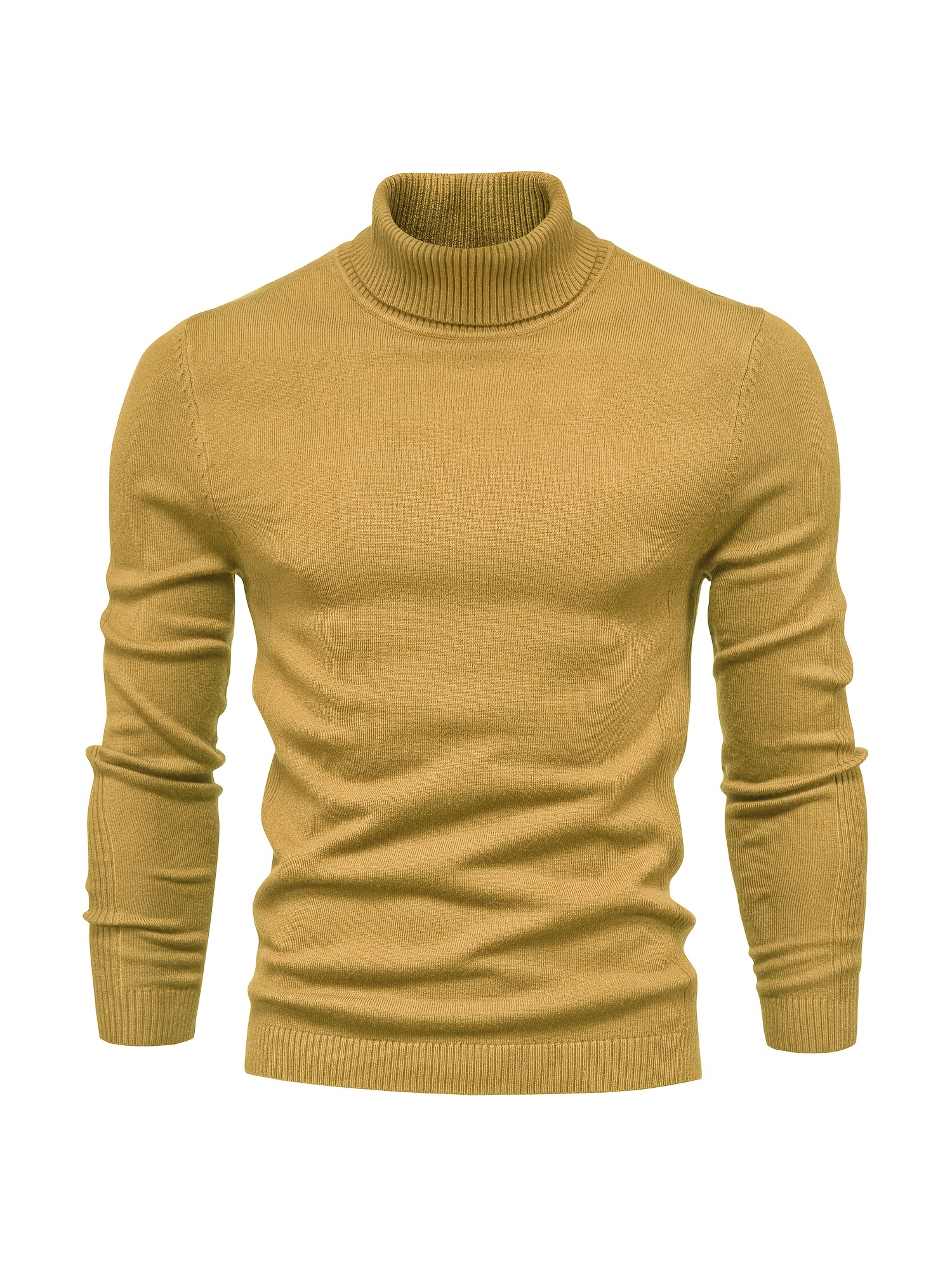 all match best sellers autumn winter pullover men solid turtleneck sweaters details 34