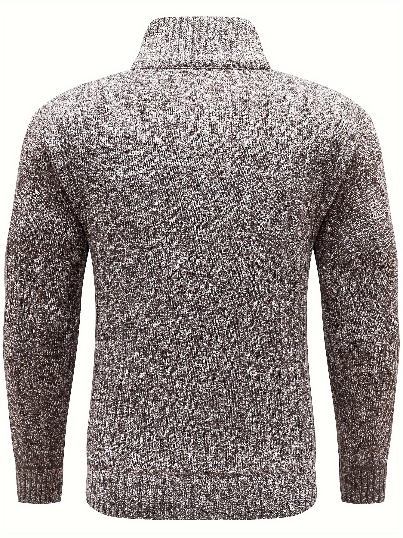 fathers day gift 2023 turtle neck stand collar knitted sweater mens casual warm mid stretch herringbone pullover sweater for spring fall details 1