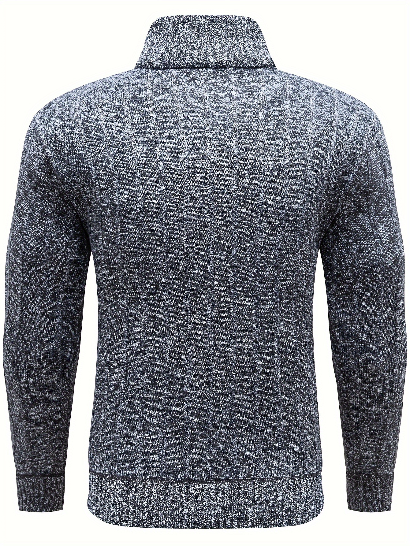 fathers day gift 2023 turtle neck stand collar knitted sweater mens casual warm mid stretch herringbone pullover sweater for spring fall details 6